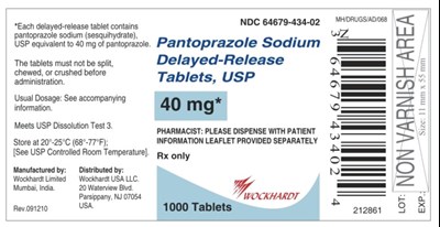 Pantoprazole Sodium DR Tablets 40mg_1000 Tablets.jpg Label - Pantoprazole Sodium DR Tablets 40mg 1000 Tablets